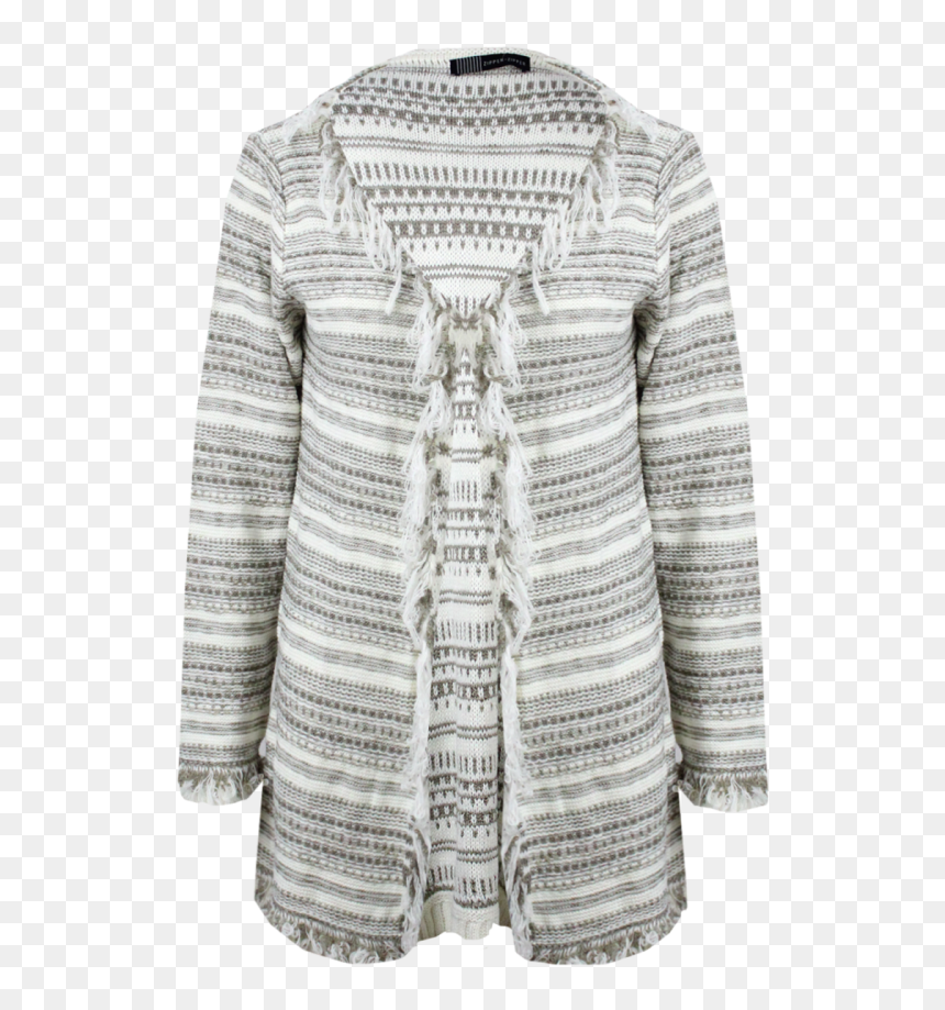 Casaco Flamee Franjas - Cardigan, HD Png Download - franjas png