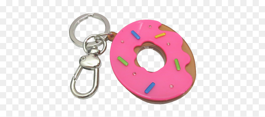 Bo Keychain - Pink Donut - Keychain, HD Png Download - pink donut png