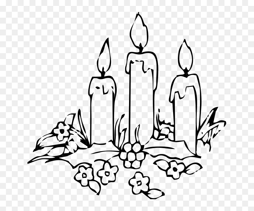 Candle Coloring Book Decorative - Candle Drawing, HD Png Download - white candle png