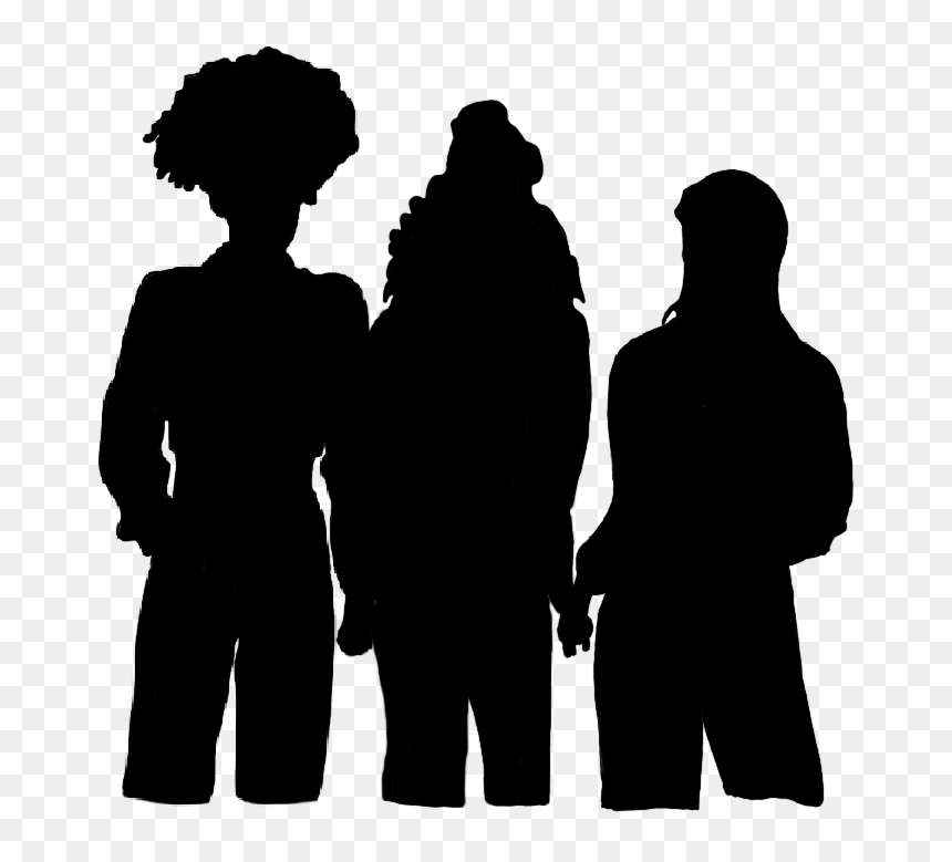 African American Sisters Silhouette, HD Png Download - friends silhouette png