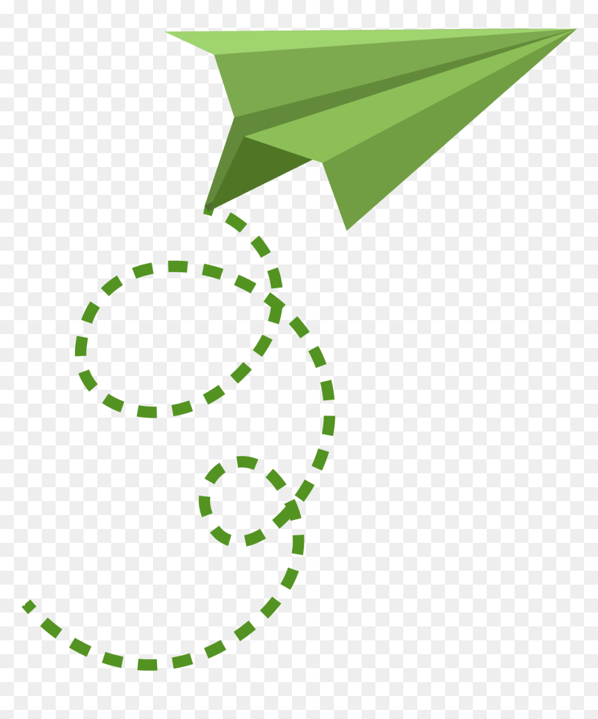 Paper Airplane Isolated - Licenciatura En Gestion Ambiental, HD Png Download - green particles png