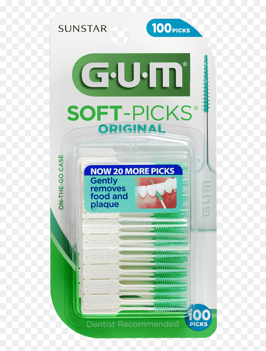 Gum® Soft-picks® Original, 100 Count - Paper Product, HD Png Download - green particles png