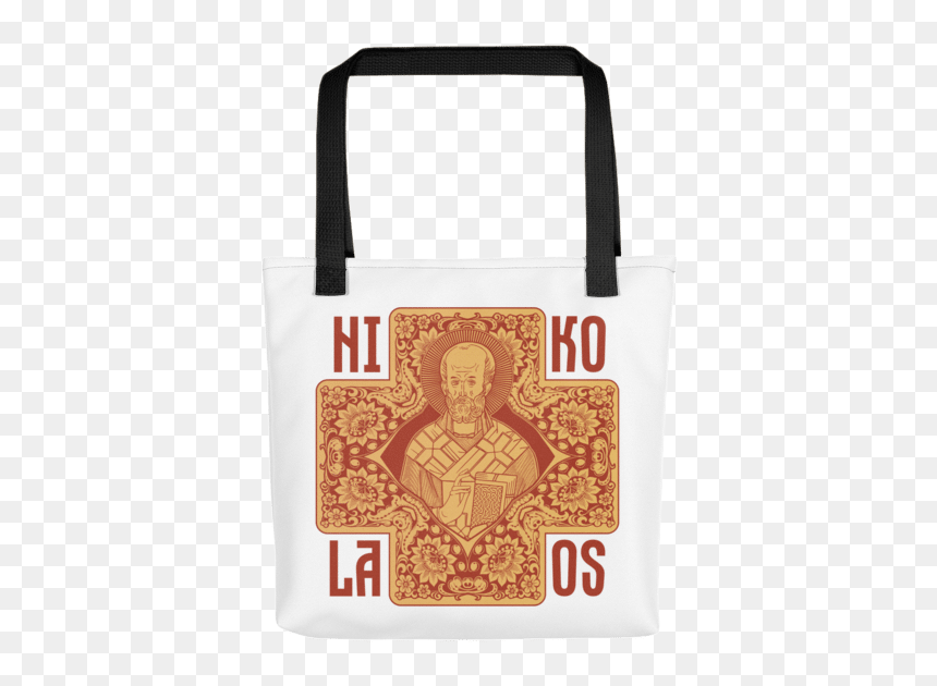 Saint Nicholas Tote Bag Red And Gold Version - Tote Bag, HD Png Download - bag of gold png