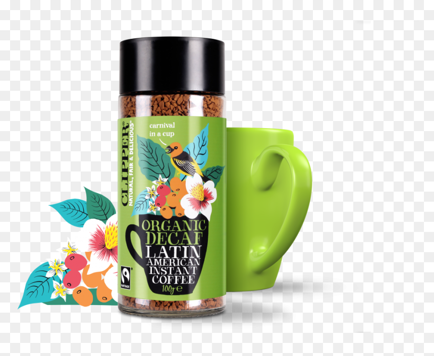Clipper Fairtrade Organic Latin American Instant Coffee, HD Png Download - coffee plant png