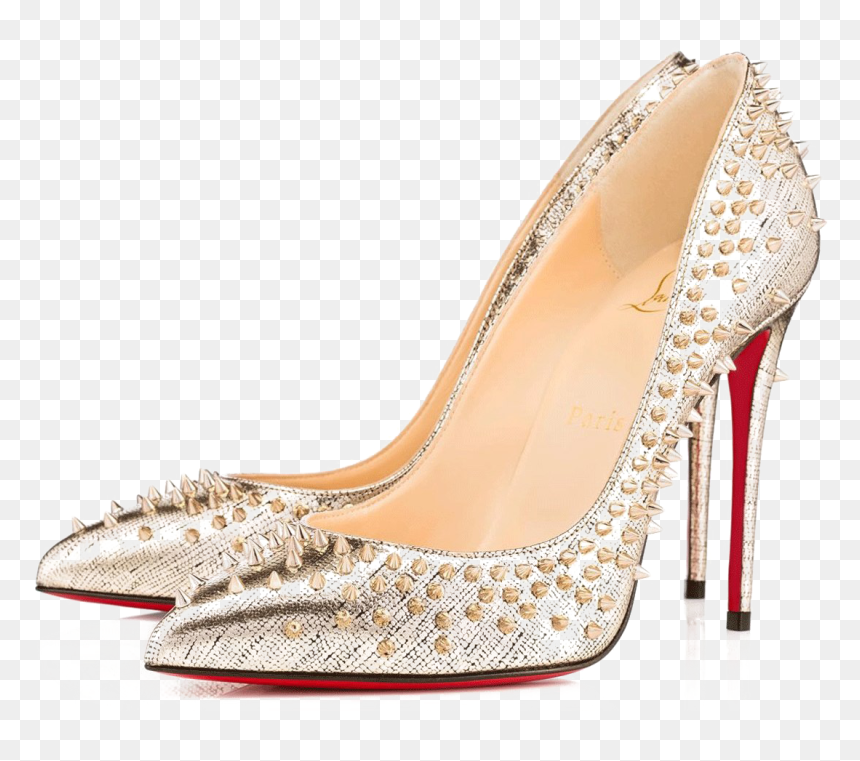 Louboutin Png Image - Louboutin Escarpic, Transparent Png - gold heels png