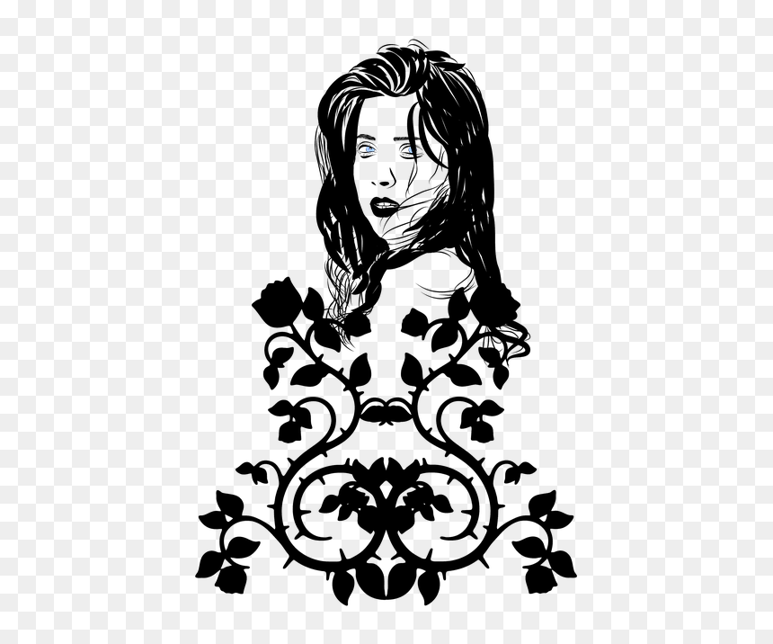 Illustration, HD Png Download - rose stencil png
