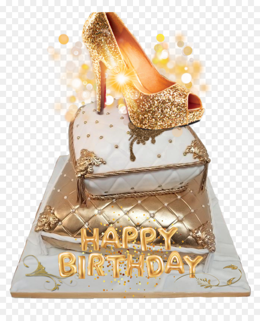 #freetoedit #gold #heels #cake - High Heel Birthday Cake, HD Png Download - gold heels png