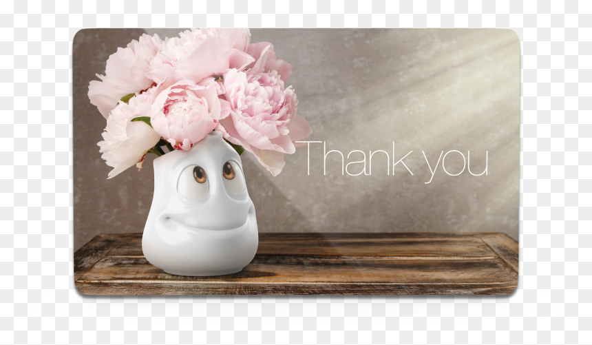 T040118 Schnittenbrettchen Thank You 01 - Vase Tassen, HD Png Download - pink thank you png