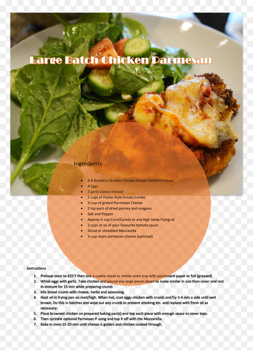 Transparent Chicken Parmesan Png - Bánh, Png Download - breasts png
