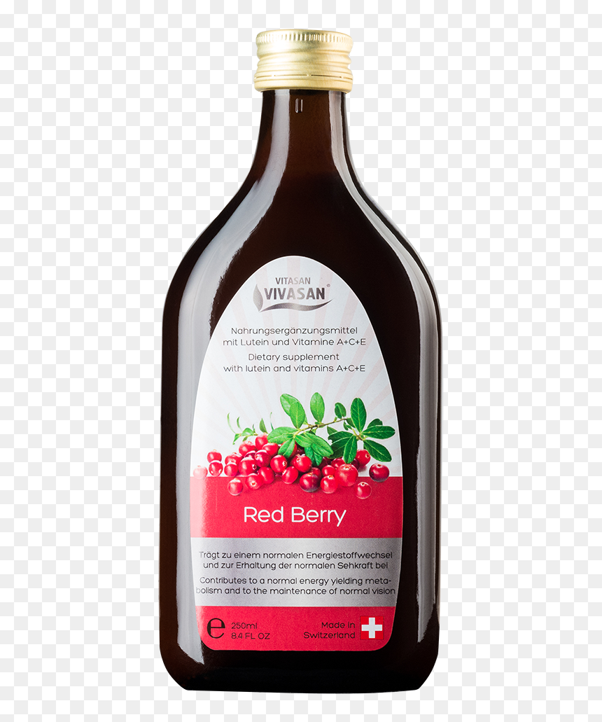 D 211 D 211 D - Glass Bottle, HD Png Download - red berry png