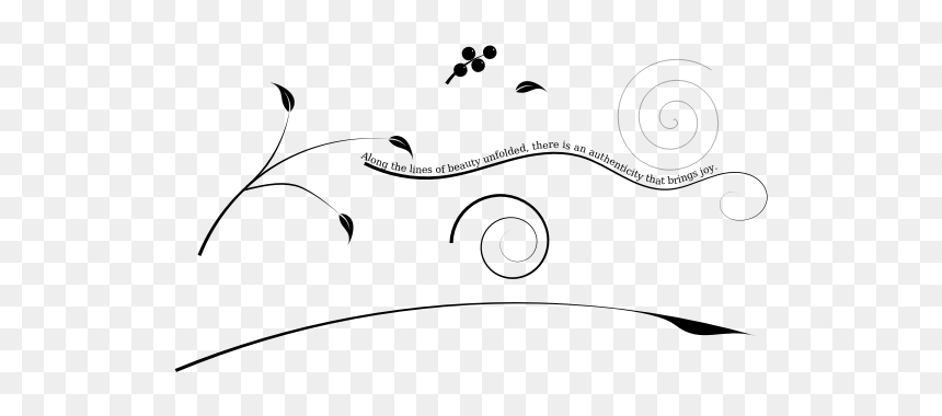 Vector Image Of Selection Of Plant Flourishes - Line Art, HD Png Download - flourish vector png