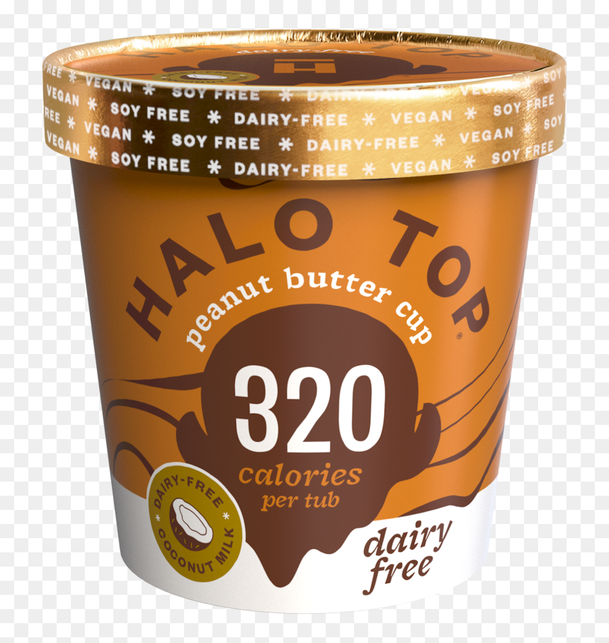 Ht19 Eu Packshot Peanutbuttercup Front - Dairy Free Halo Top, HD Png Download - dairy png