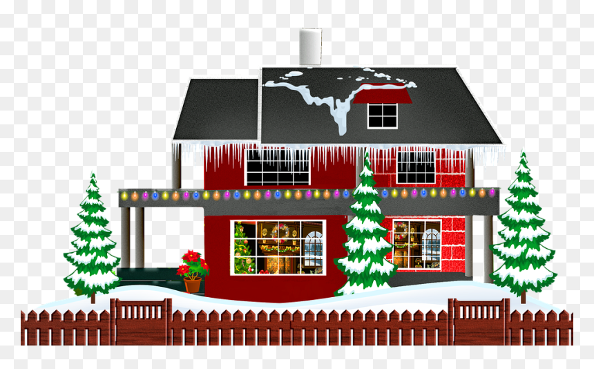 House, HD Png Download - winter landscape png
