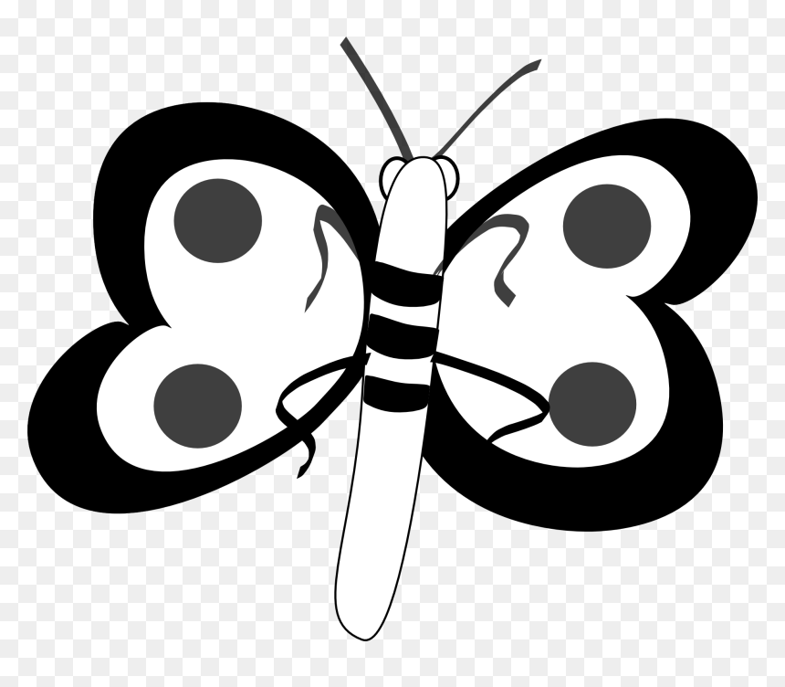 Butterfly Black And White Butterfly Clip Art Black - Butterflies Hands Clipart Black And White, HD Png Download - black and white butterfly png