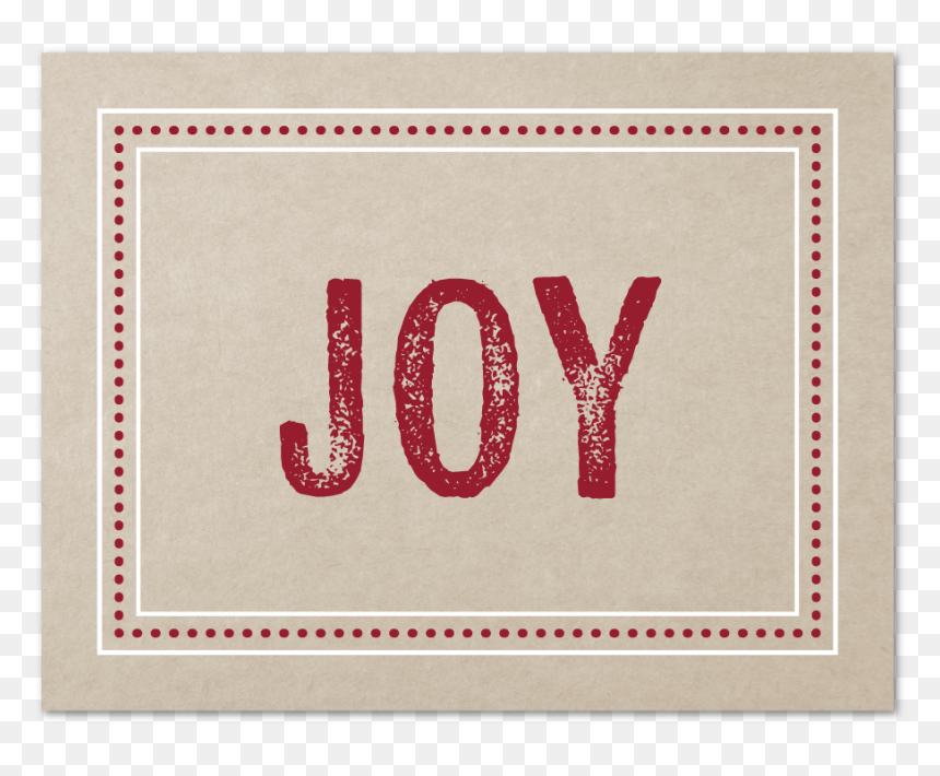 Holiday/christmas Card On Kraft Paper With The Work - Place Card, HD Png Download - kraft paper png