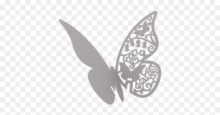 Cad Butterfly, HD Png Download - black and white butterfly png