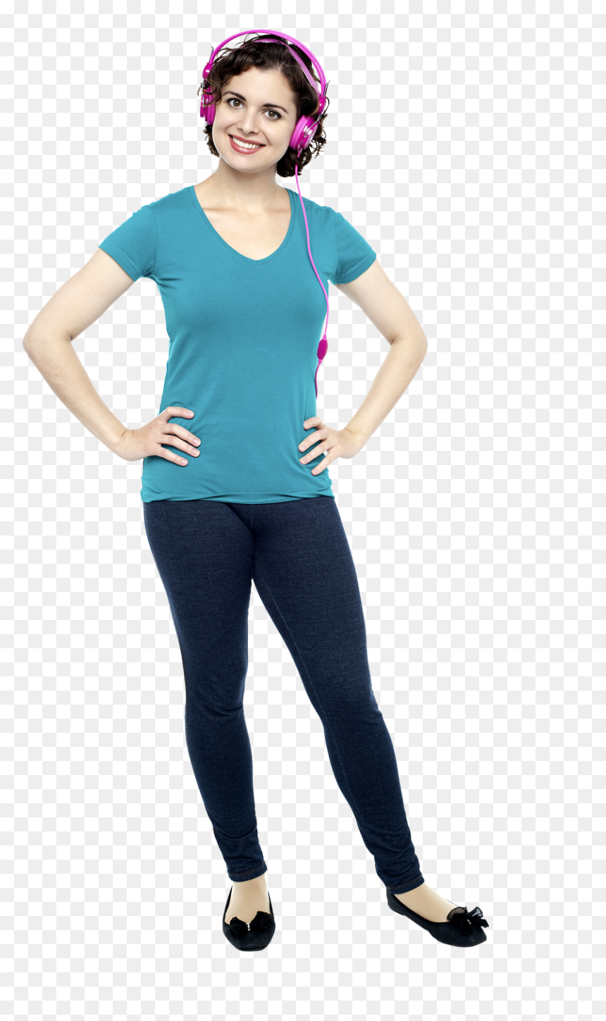Women Listening Music Png Image - Listening Music Women Png, Transparent Png - taking selfie png