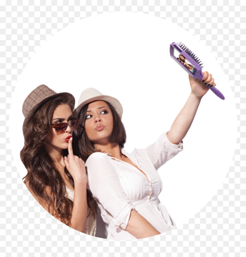 Multi Purpose Hair Brush, HD Png Download - taking selfie png