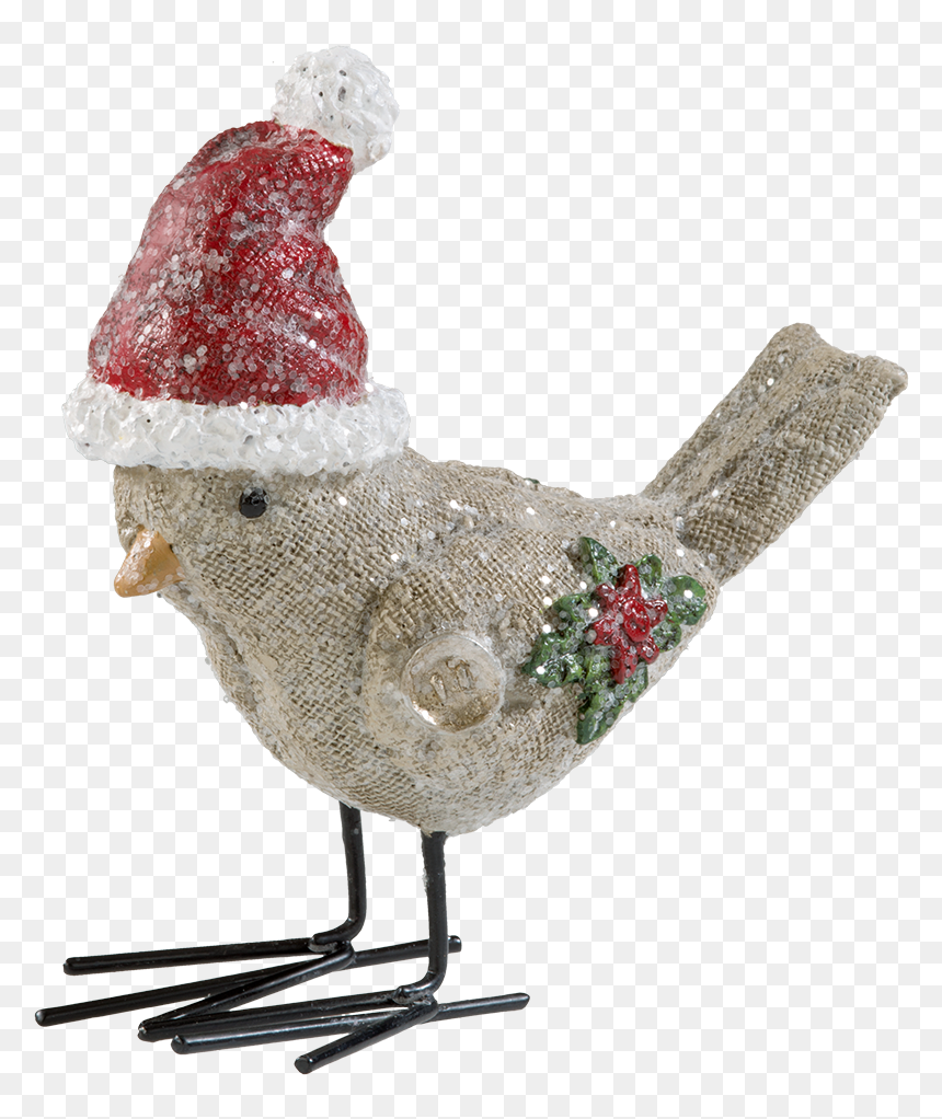 Bird With Christmas Cap - Rooster, HD Png Download - christmas cap png