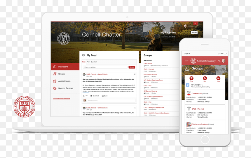 Cornell University’s Internal Student Community On - Community Cloud Salesforce Website, HD Png Download - page turn png