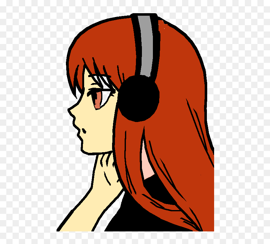 Me Listening 2 Music - Girl Who Loves Music, HD Png Download - listening to music png