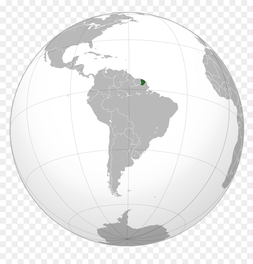 Paraguay Orthographic, HD Png Download - globo terraqueo png