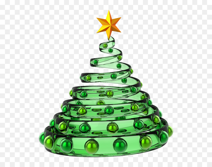 Modern Green Christmas Tree, HD Png Download - abstract christmas tree png
