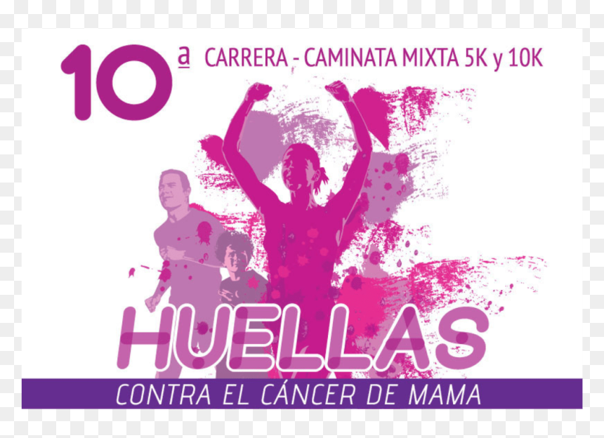 Carrera De Huellas 2017, HD Png Download - lucha contra el cancer de mama png
