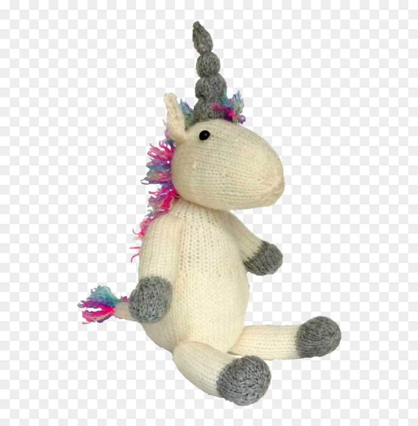 Knitted Unicorn Knitting Kit - Вязанные Игрушки На Прозрачном Фоне, HD Png Download - unicorn eyes png