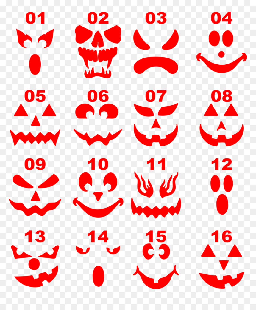 Pumpkin Face Wall Vinyl Stencils - Pumpkin Face, HD Png Download - pumpkin face png