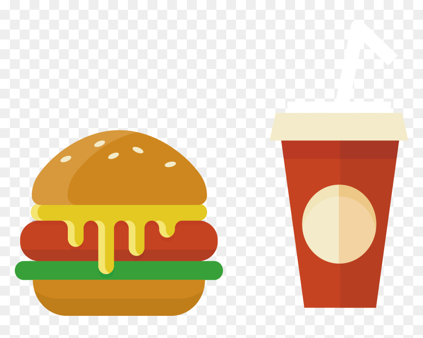 Hamburger Fast Value Burger Package Transprent Png - Fast Food Illustration Png, Transparent Png - hamburguer png