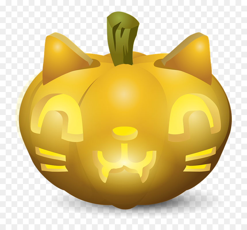 Pumpkin Faces Cat, HD Png Download - pumpkin face png