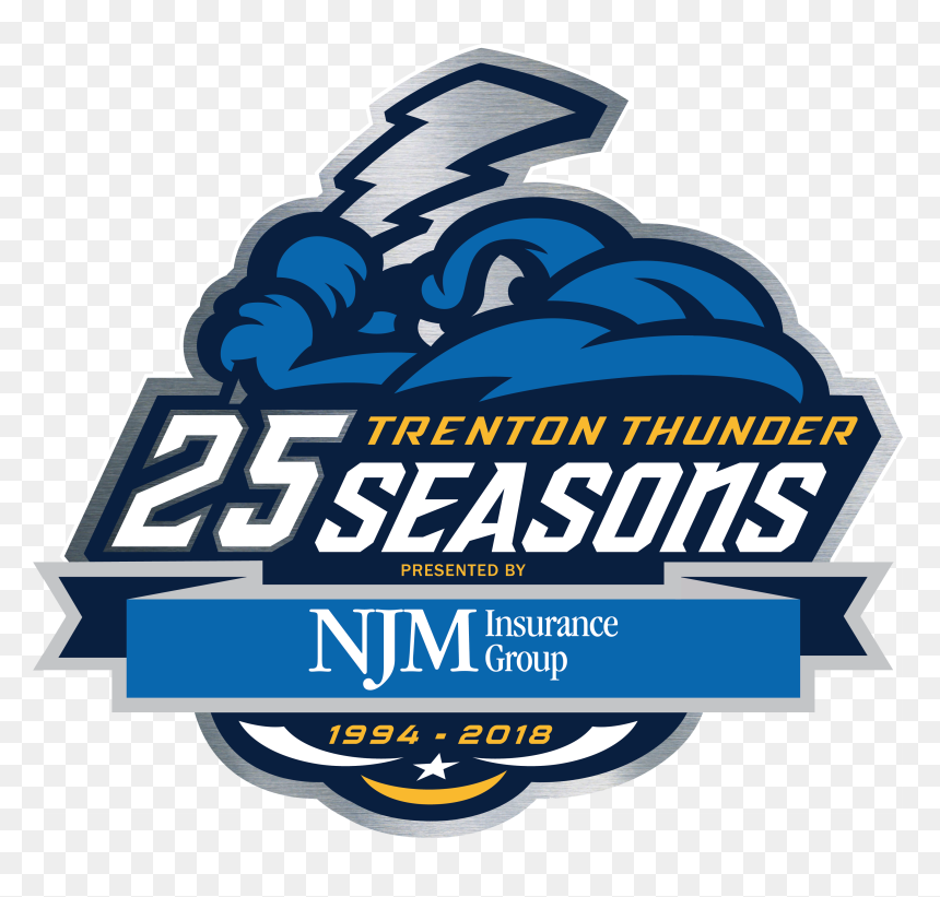 The Trenton Thunder Are Celebrating The 25th Anniversary - Trenton Thunder, HD Png Download - 25th anniversary png