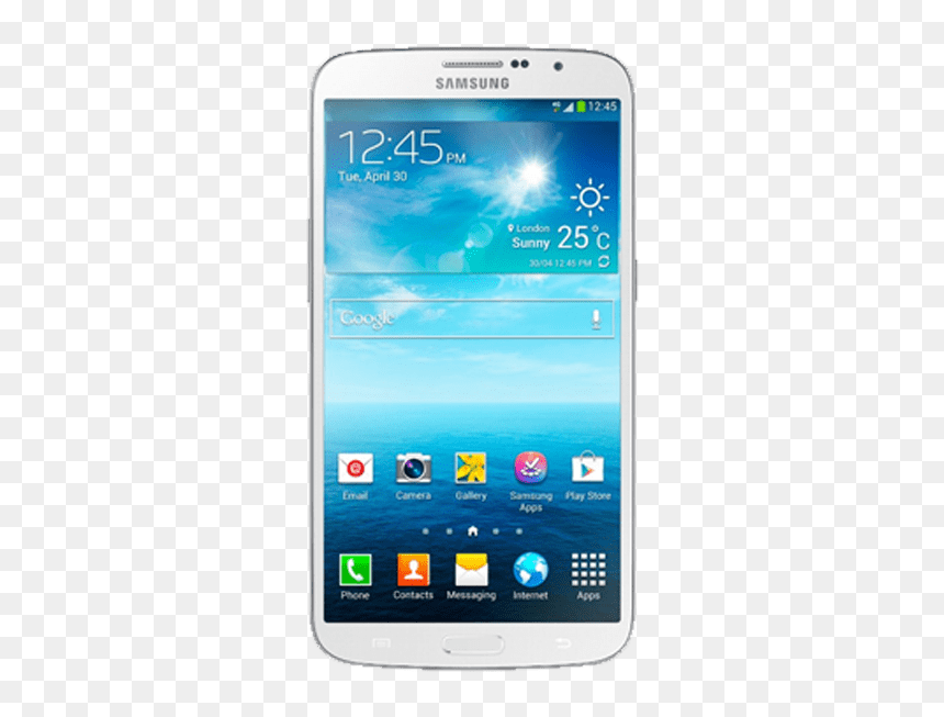 Clip Art Cell Phone Pictures - Samsung Galaxy Mega, HD Png Download - white cell phone png