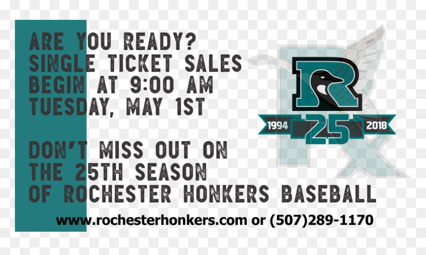 Rochester Honkers, HD Png Download - 25th anniversary png