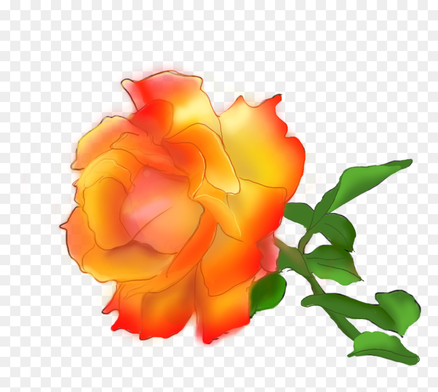 Transparent Paint Spray Gun Clipart - Garden Roses, HD Png Download - chinese flower png