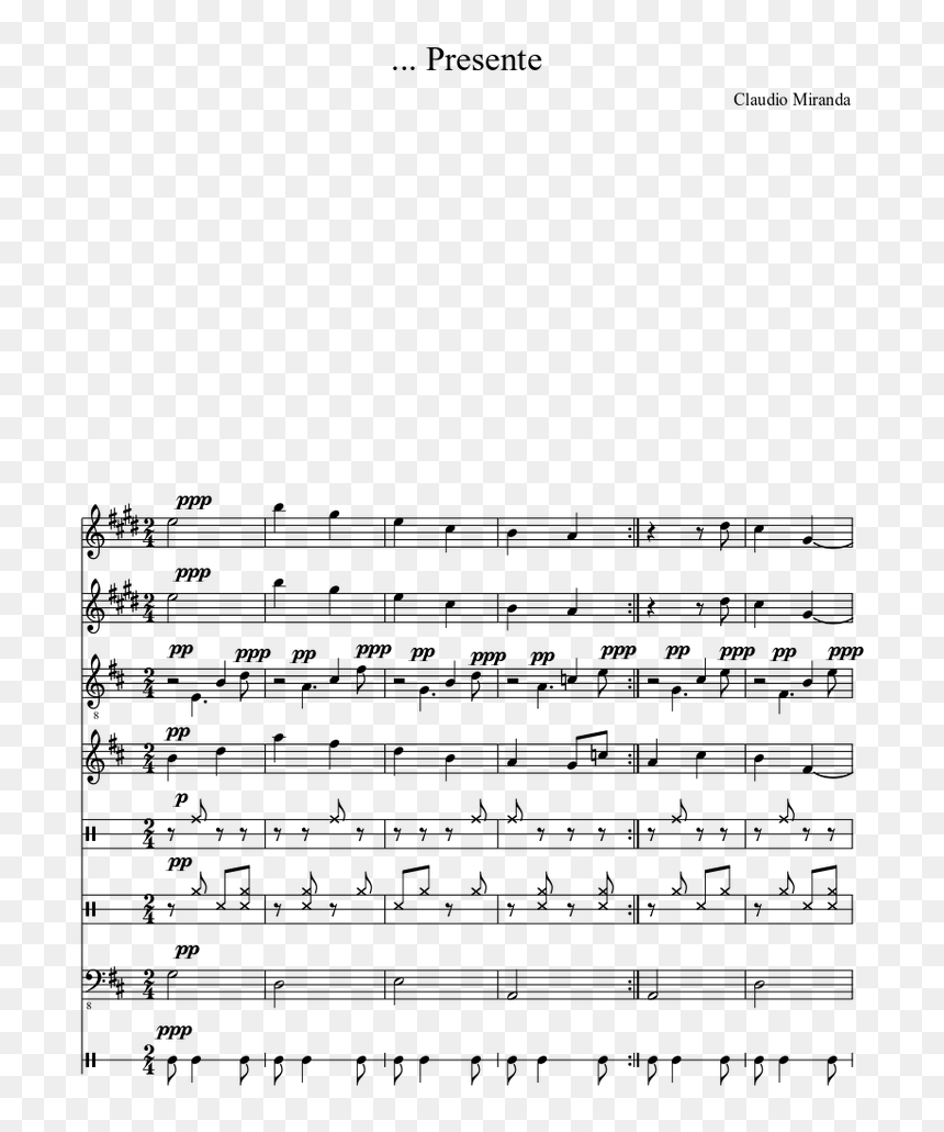 Sheet Music, HD Png Download - presente png