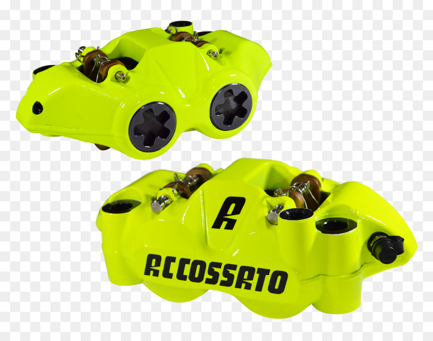Accossato Radial Brake Caliper Set Forged W/ Zxc Carbon - Yellow Brake Calipers Bike, HD Png Download - caliper png