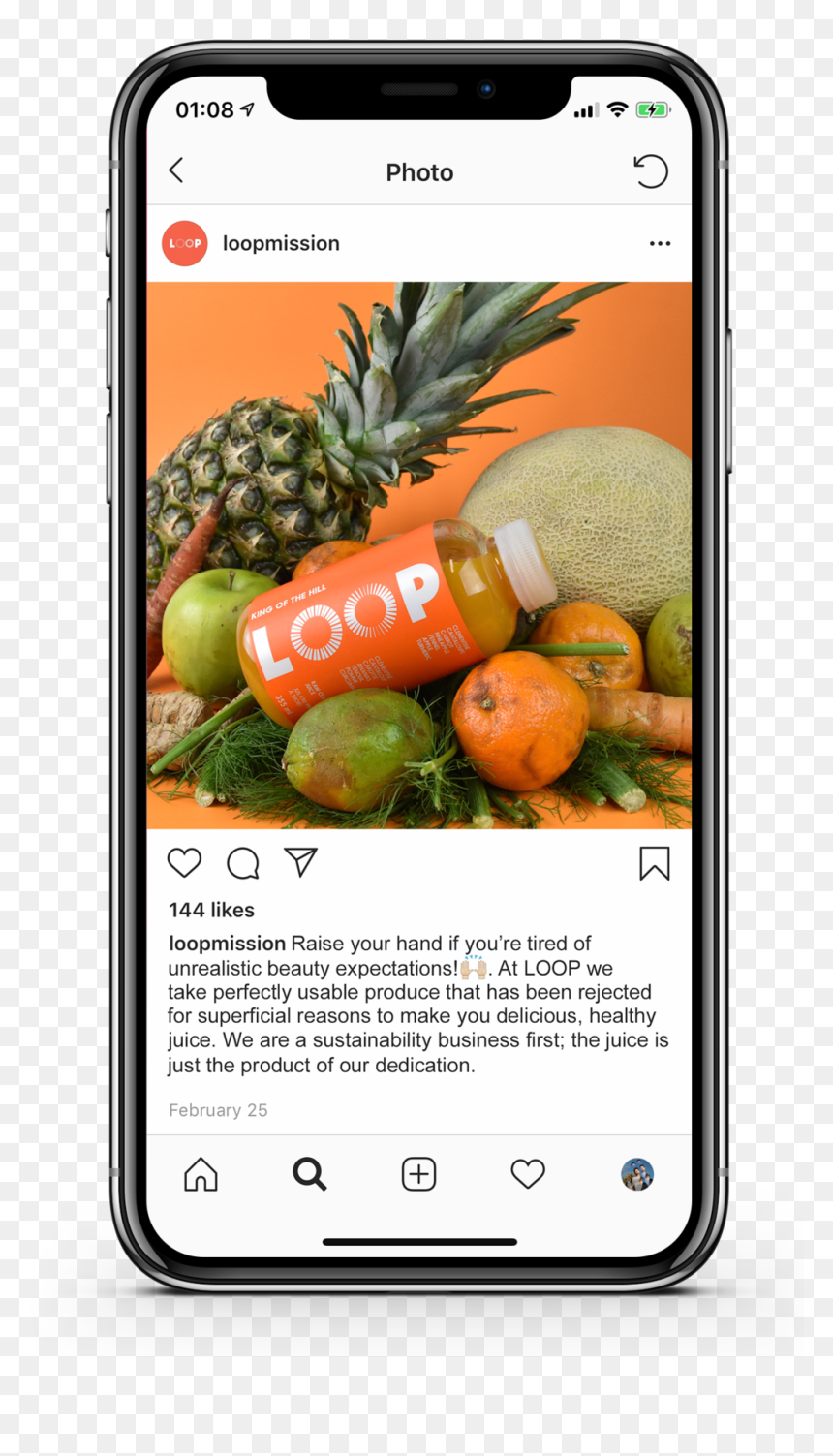 Loopinstamockup1, HD Png Download - fruit loop png