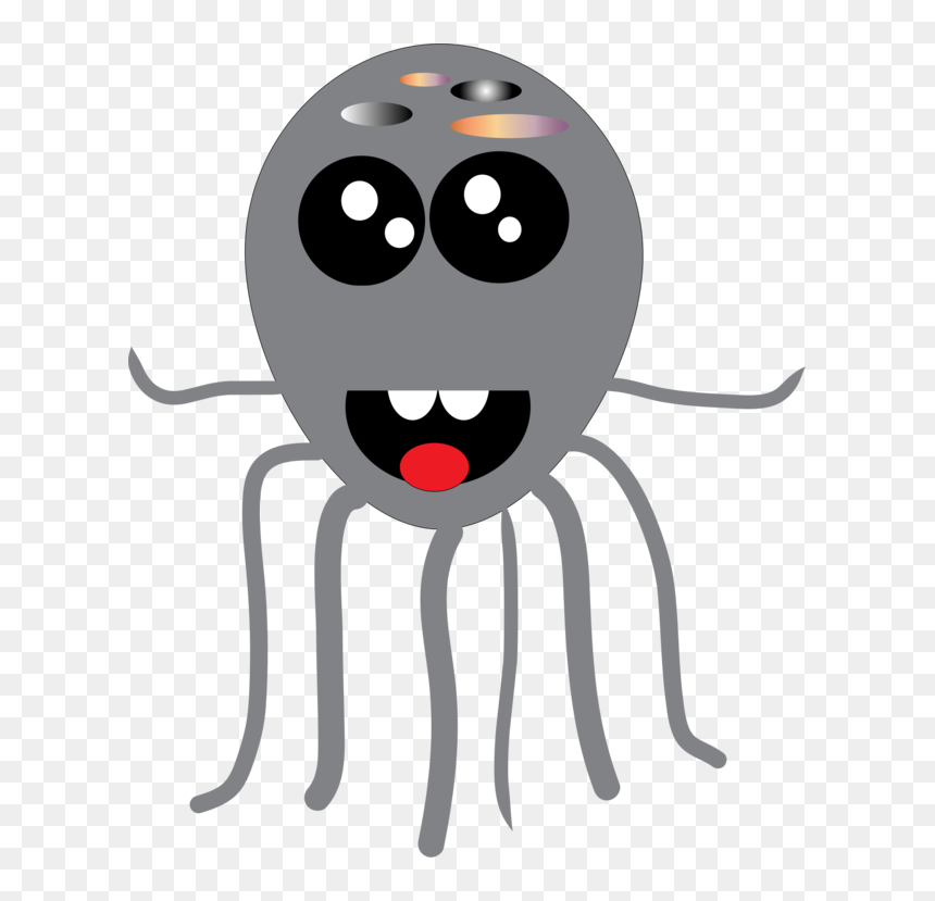 Emoticon,head,octopus, HD Png Download - octopus cartoon png
