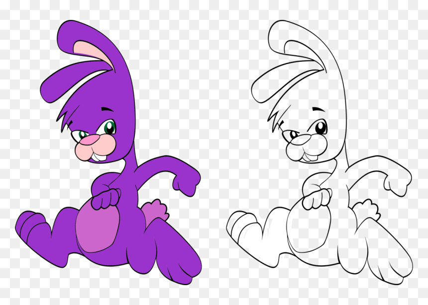 Emotion,art,violet, HD Png Download - bunny head png