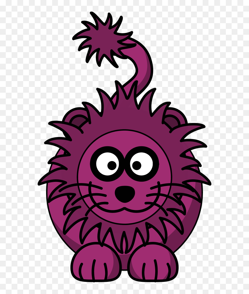 Vector Clip Art - Cartoon Clip Art Lion, HD Png Download - lion head silhouette png