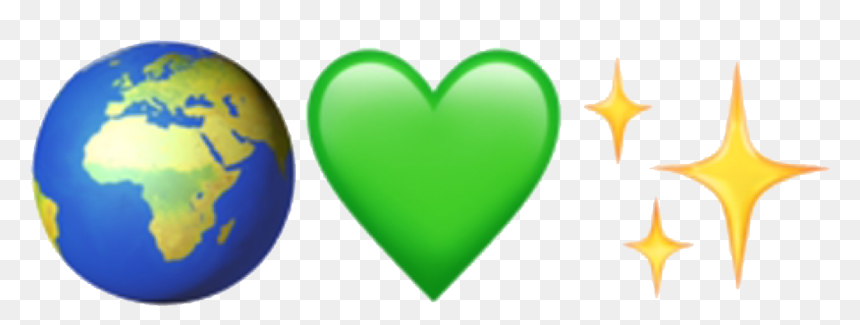 Transparent Glitter Heart Png - Aesthetic Tumblr Green Emojis, Png Download - light pink heart png