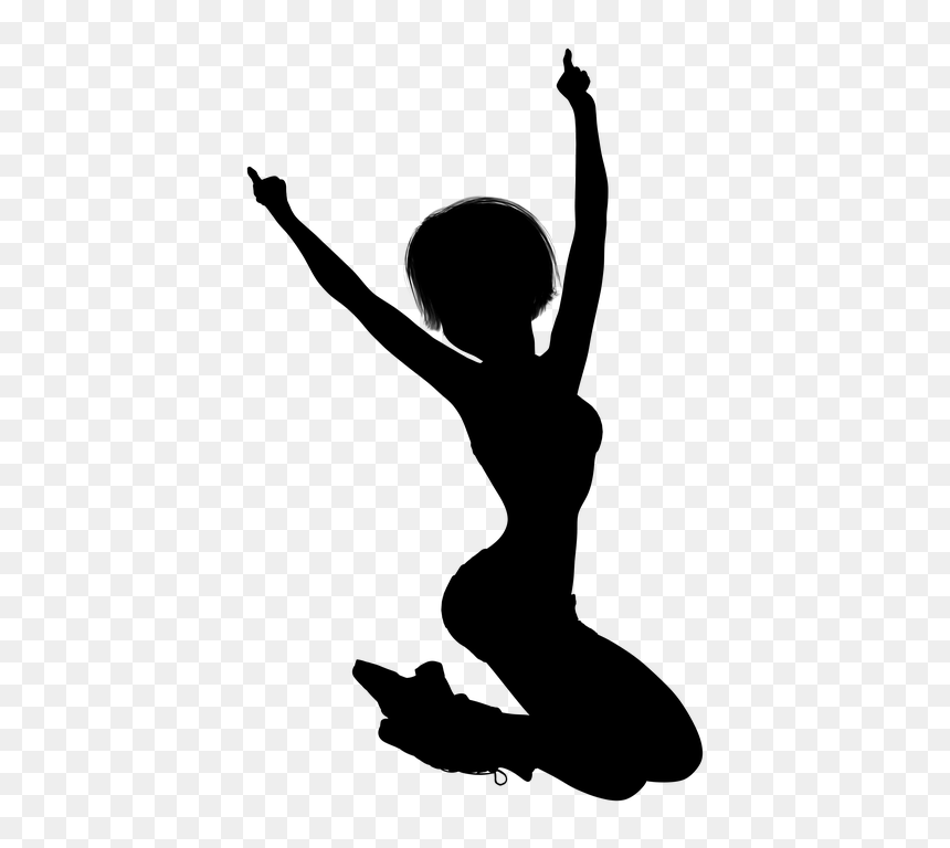 Silueta De Chica Png, Transparent Png - jovenes png