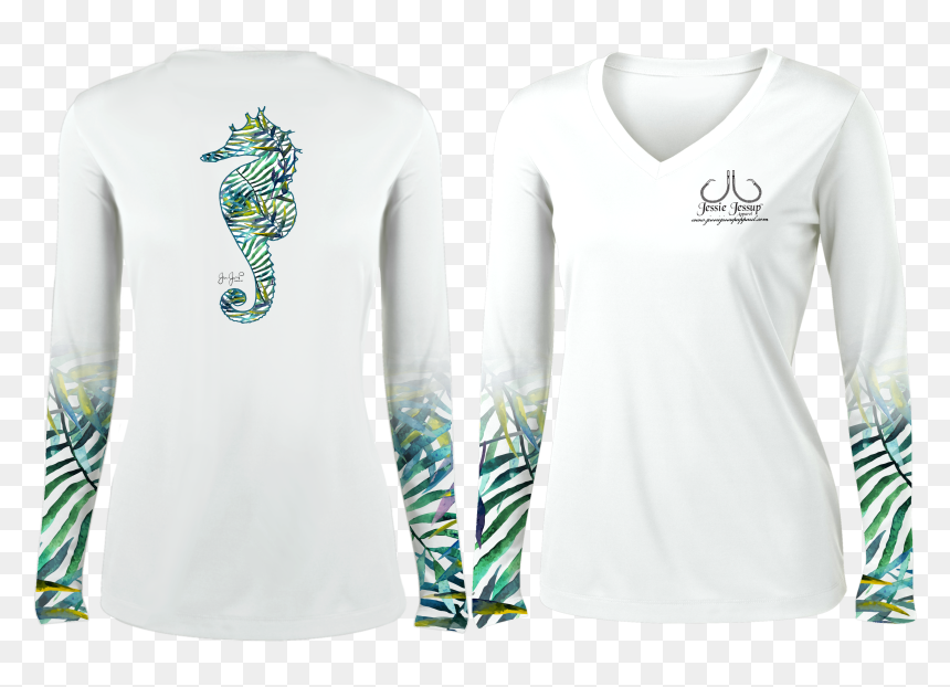 Long-sleeved T-shirt, HD Png Download - seaweed silhouette png