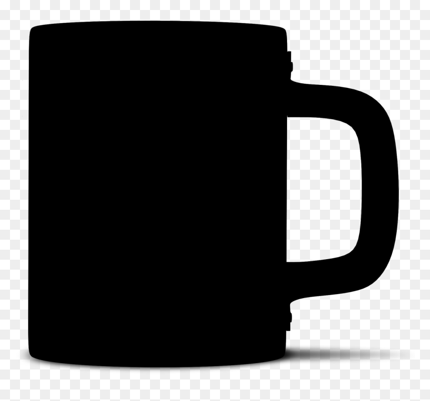 Mug M Coffee Cup Illustration Silhouette - Silhouette Coffee Mug Clipart, HD Png Download - black mug png