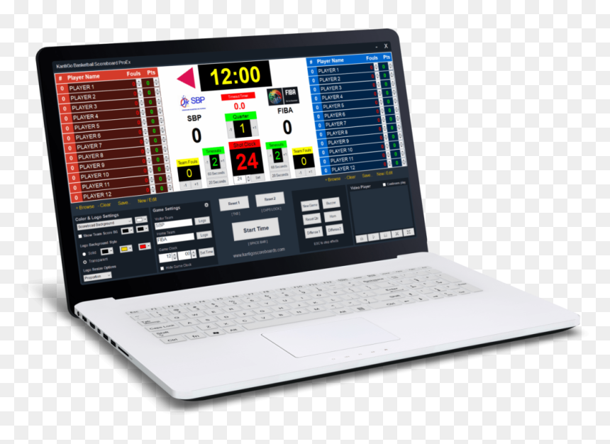 Netbook, HD Png Download - basketball scoreboard png