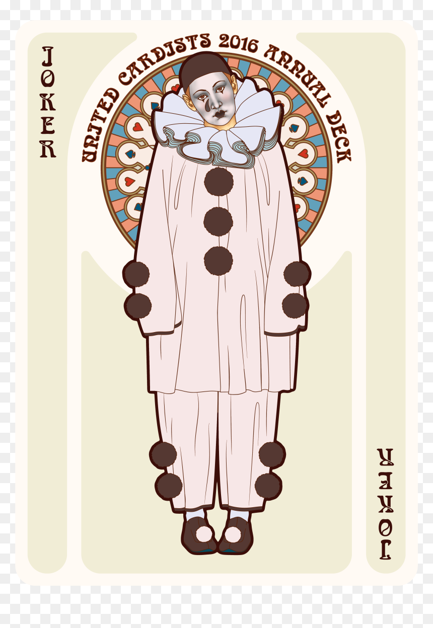 Pierrot Joker, HD Png Download - joker cards png