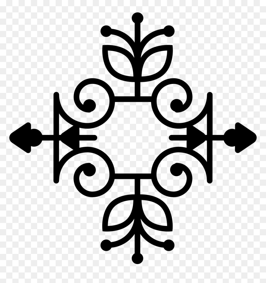 Flower Design Symmetric, HD Png Download - black vines png