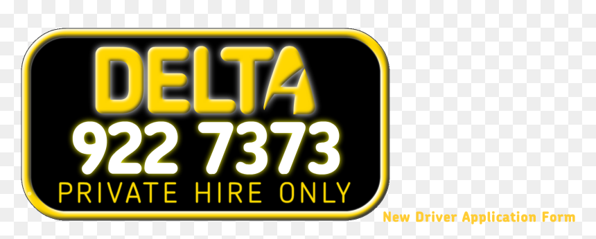 Delta Driver Logo - Delta Taxi, HD Png Download - taxi sign png